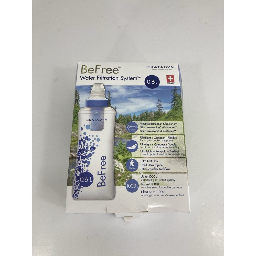 KATADYN BeFree WATER FILTRATION SYSTEM 0.6L SOFT BOTTLE WITH FILTER CAP PORTABLE